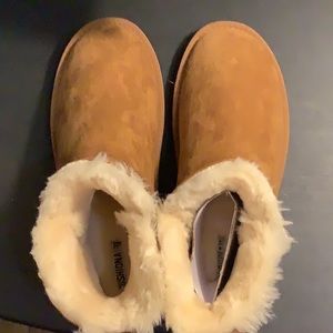 Faux fur booties size 12